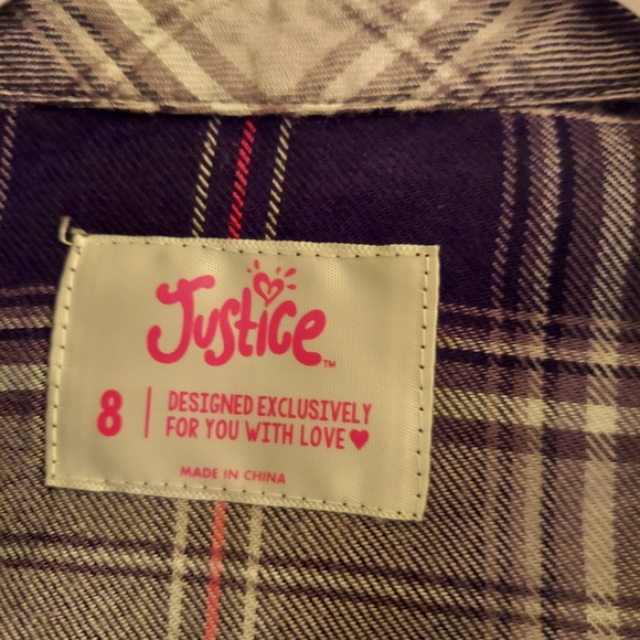 Justice black frayed plad |8| - Picture 3 of 8